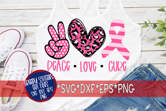 Breast Cancer SVG | Peace Love Cure svg dxf eps png. Cancer SVG | Breast Cancer SVG | Cure Breast Cancer SvG | Cancer DxF | Instant Download