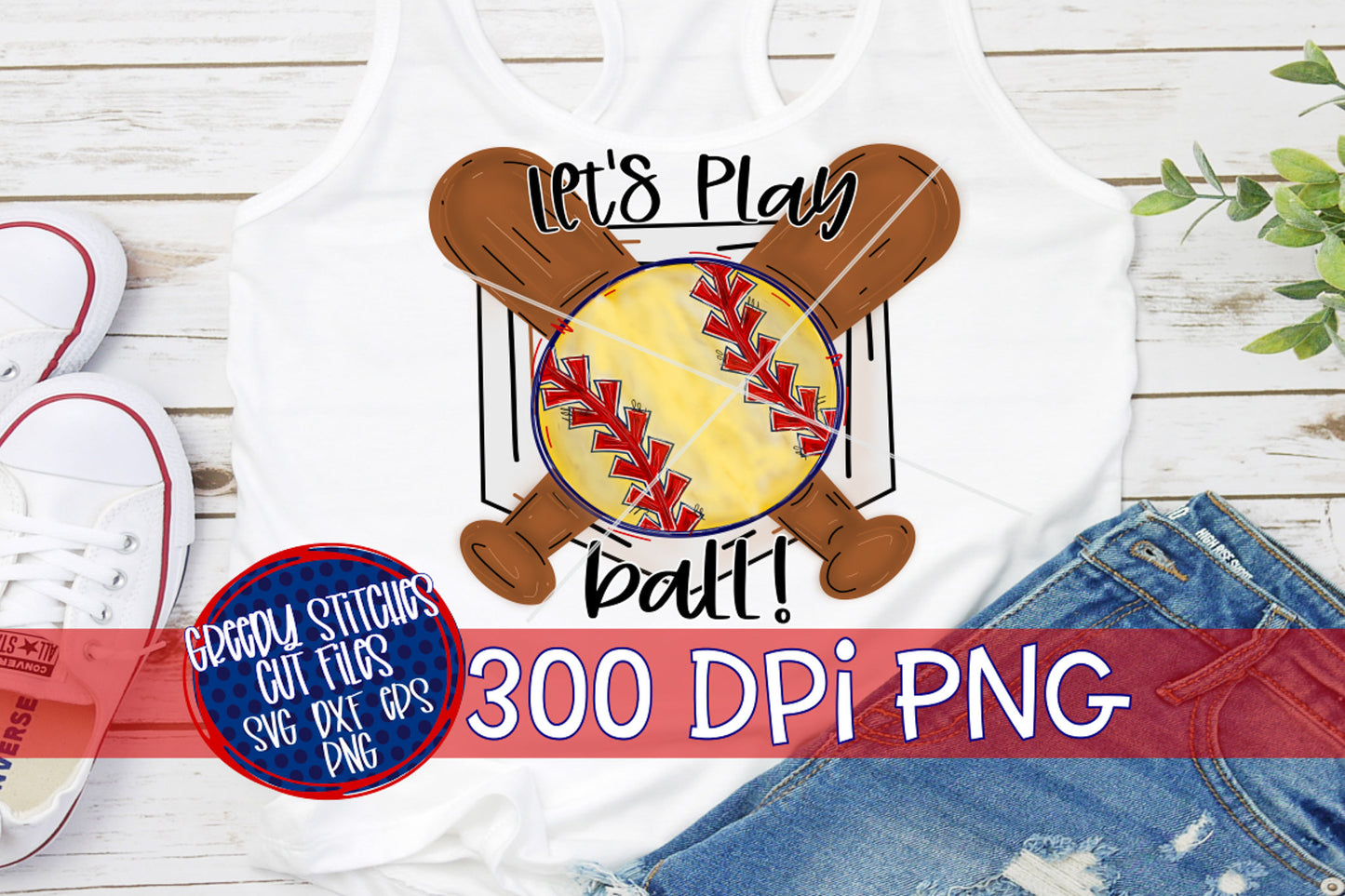 Let's Play Ball! Softball PNG Sublimation