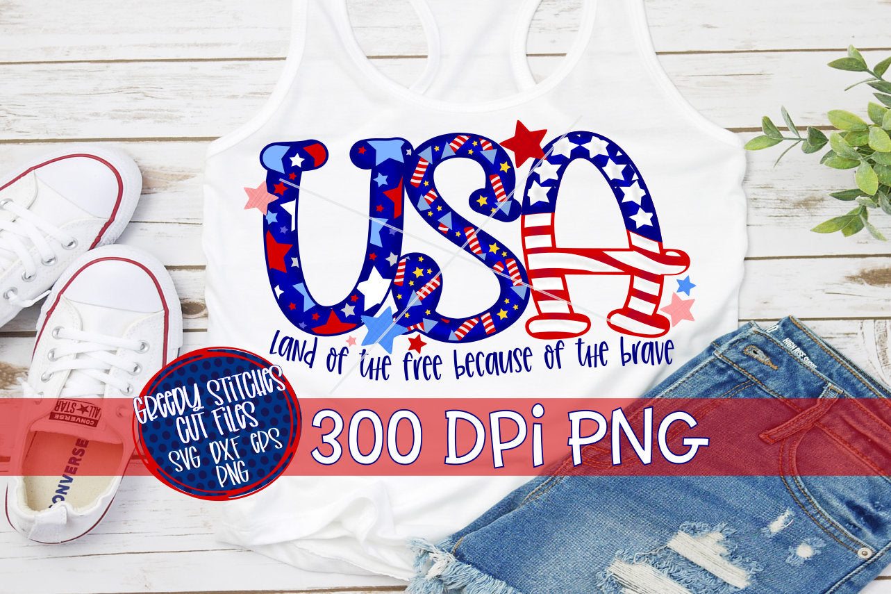 USA Land Of The Free Because Of The Brave PNG