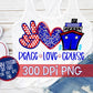Peace Love Cruise PNG for Sublimation