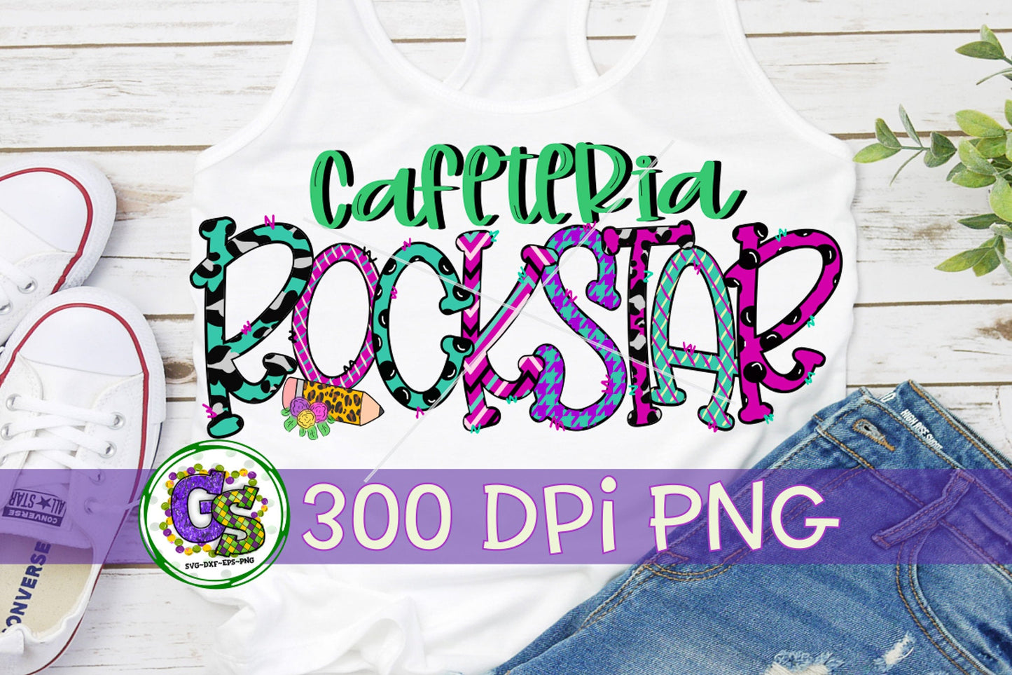 Cafeteria Rock Star PNG Sublimation