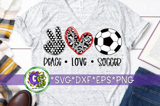 Peace Love Soccer svg, eps, dxf, png. Soccer Love SvG | Love Soccer DxF | Soccer SvG | Soccer Mom SvG | Soccer | Instant Download Cut Files