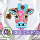 Paisley Floral Cow PNG for Sublimation