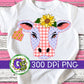 Cow with Sunflowers PNG Bundle