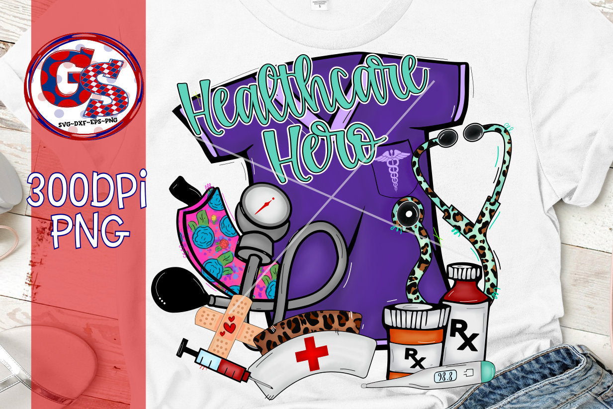 Nurse Healthcare Hero PNG for Sublimation
