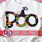 Halloween Boo PNG For Sublimation
