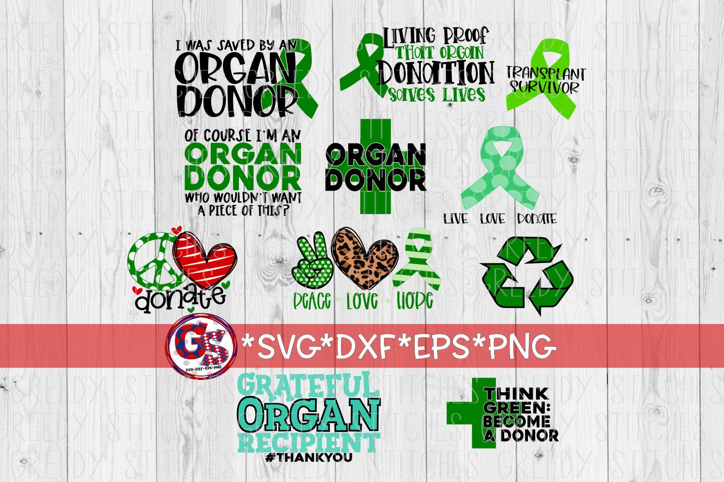 Organ Donation SVG Bundle | Organ Donation svg eps dxf png | Organ Donor SvG | Donate Life SvG | Donate SvG | Instant Download Cut Files