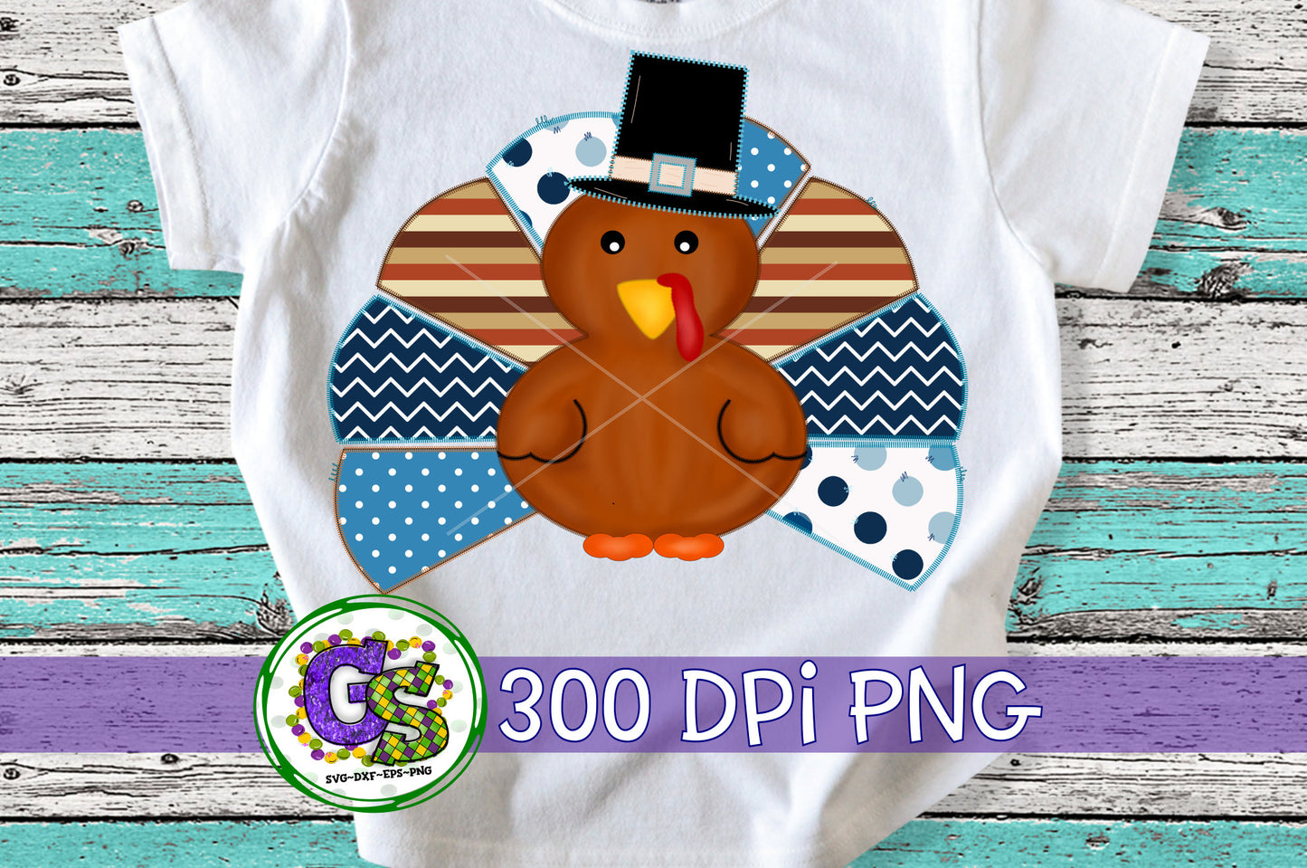 Thanksgiving Boy Turkey PNG Sublimation