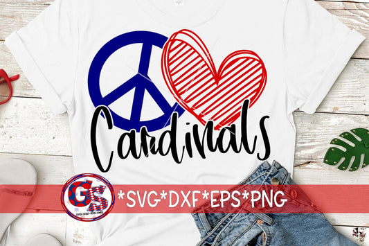 Cardinals SvG | Peace Love Cardinals svg dxf eps png. Peace Love Cardinals SvG | Peace Love Cards DxF | Cards SvG | Instant Download Cut