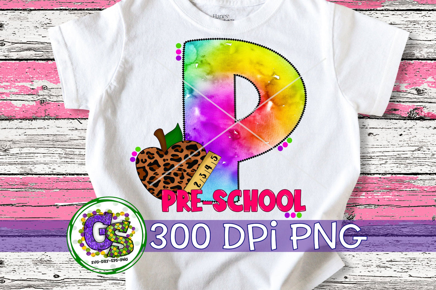 Pre-School Tie Dye PNG for Sublimation