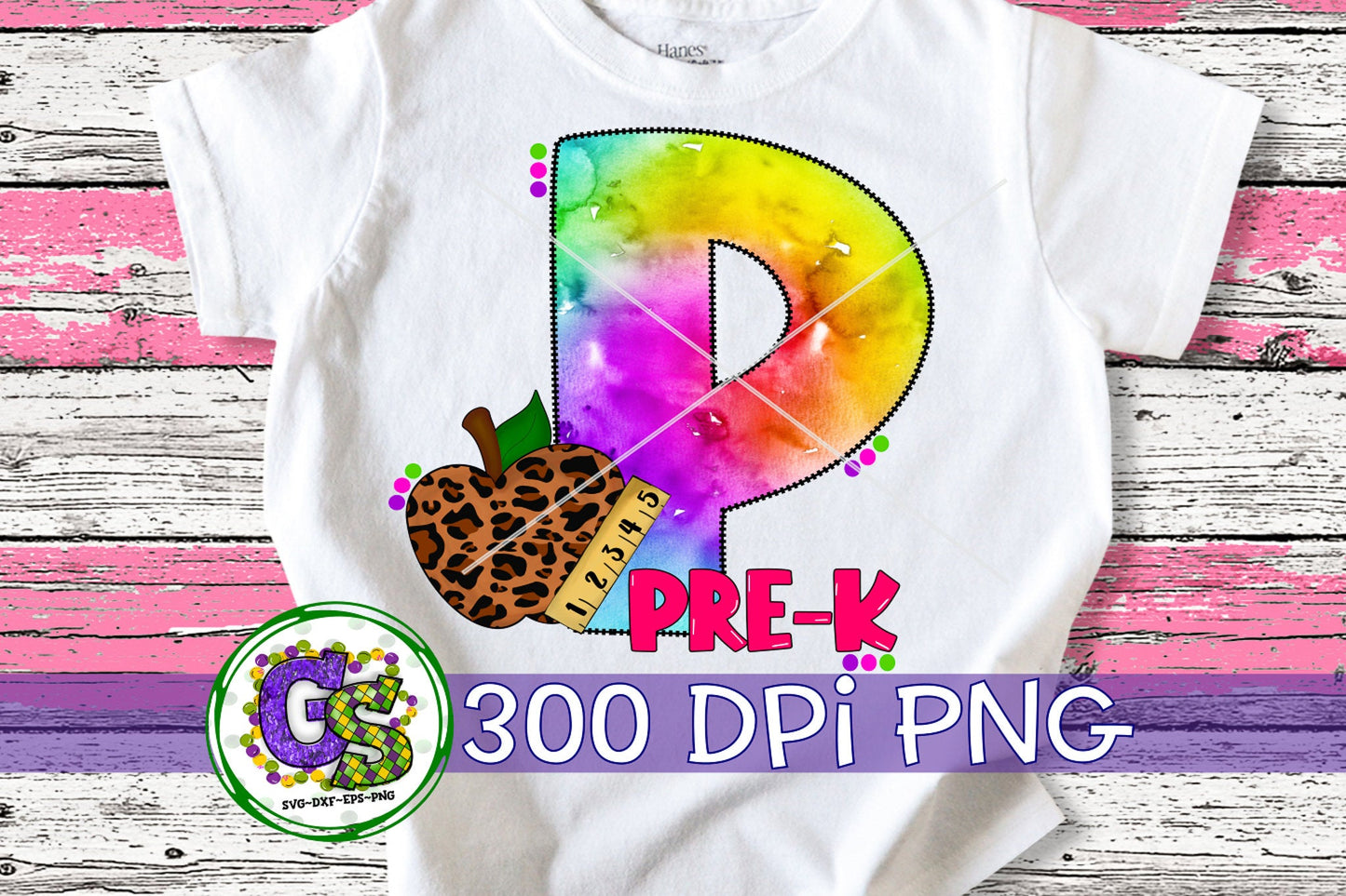 Pre-K Tie Dye PNG for Sublimation