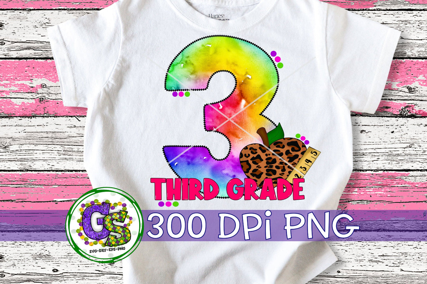 Third Grade Tie Dye PNG