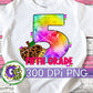Fifth Grade Tie Dye PNG for Sublimation