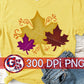 Fall Leaves Trio PNG For Sublimation