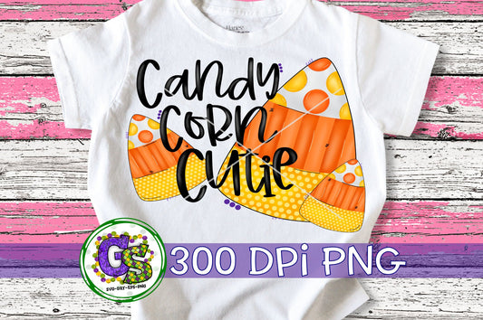 Candy Corn Cutie Halloween PNG For Sublimation