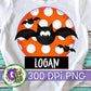 Bat Circle Design PNG for Sublimation