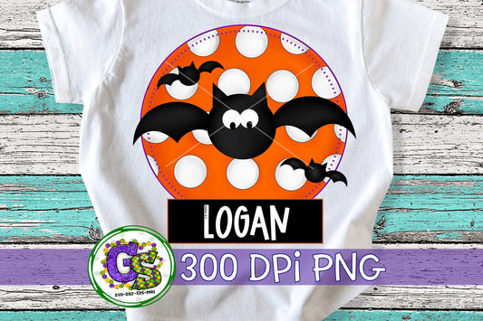 Bat Circle Design PNG for Sublimation