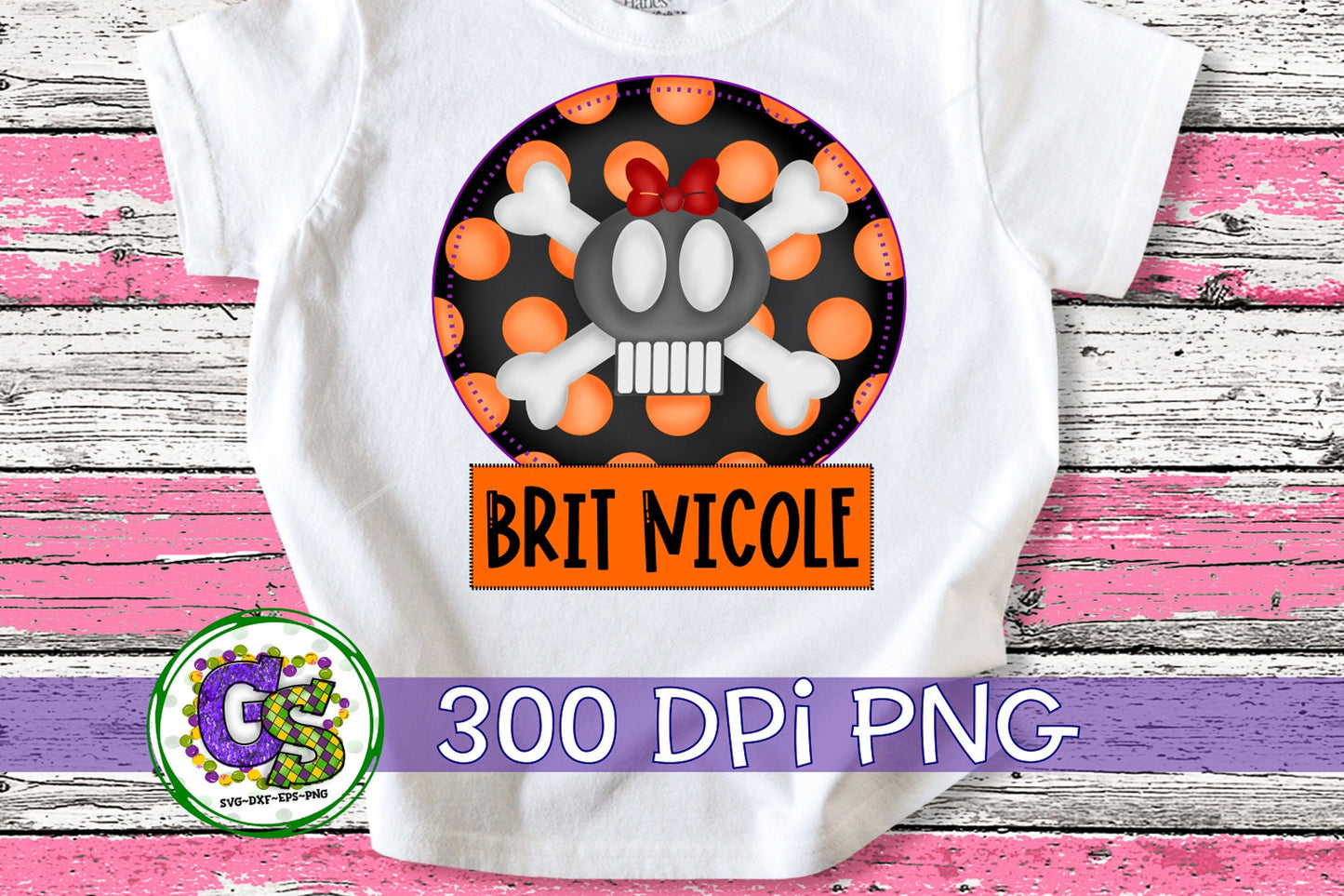 Girl Skull and Crossbones PNG Sublimation