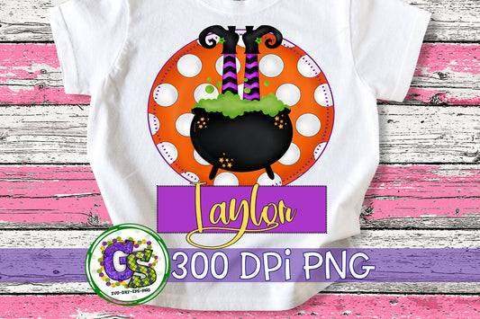 Watercolor Witch Cauldron PNG for Sublimation