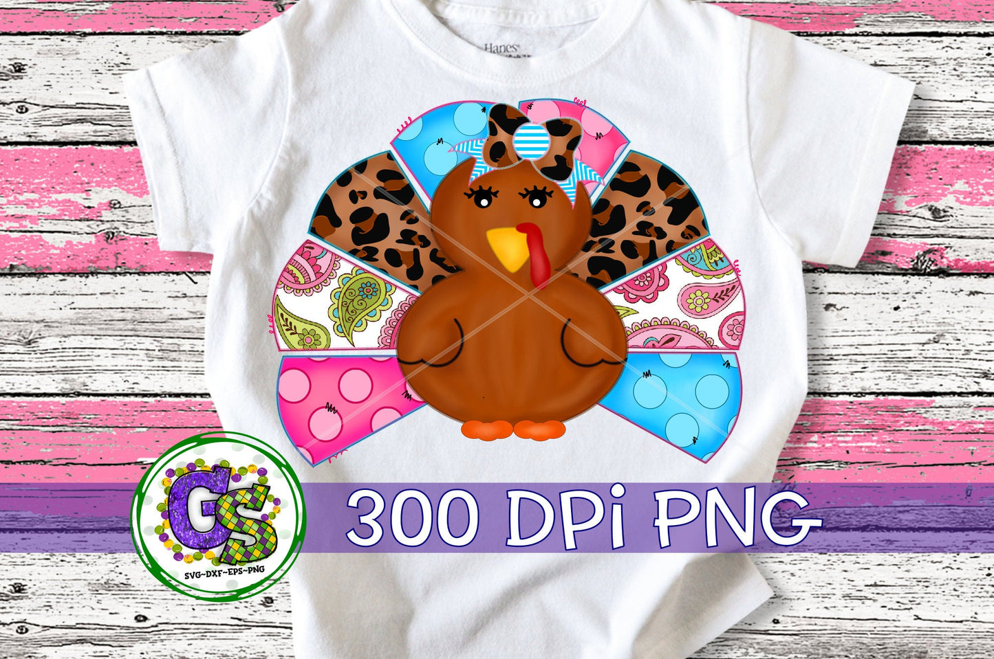 Thanksgiving Girl Turkey PNG for Sublimation