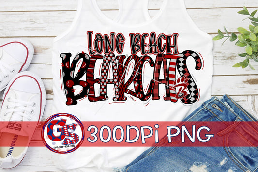 Long Beach Bearcats Word Art PNG Sublimation