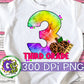 Third Grade Tie Dye PNG