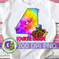 Fourth Grade Tie Dye PNG for Sublimation