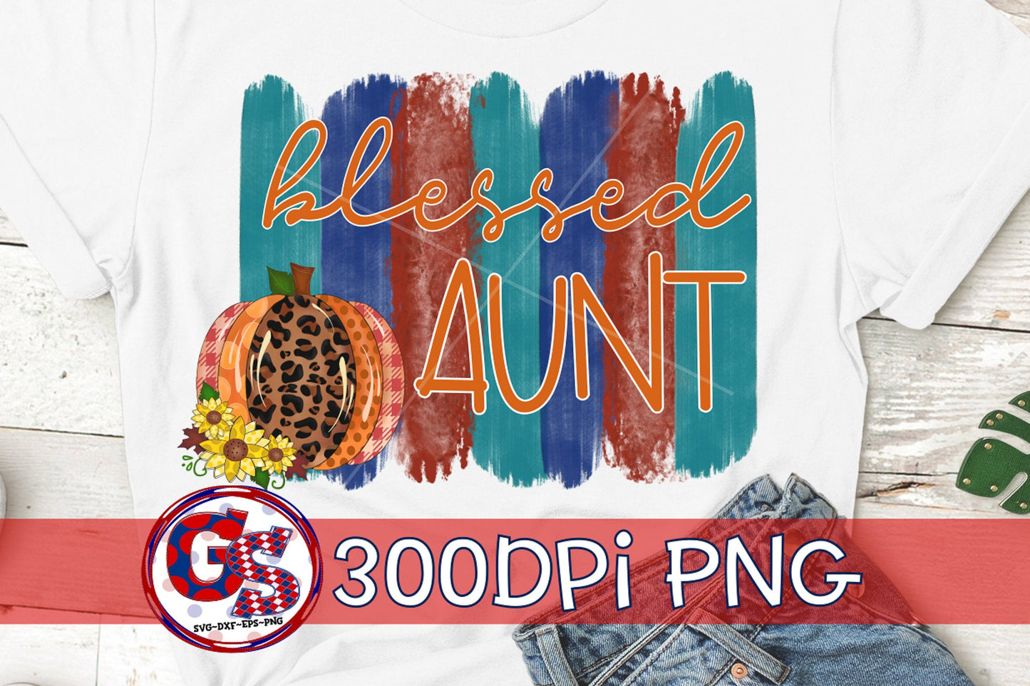 Blessed Aunt Fall PNG for Sublimation