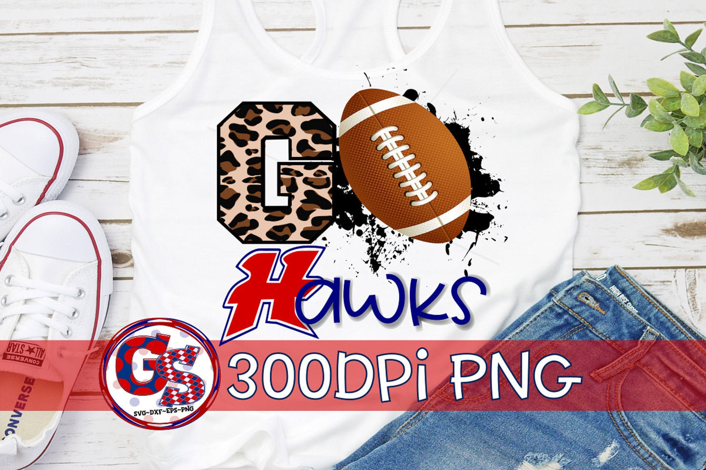 Hancock Hawks Football PNG for Sublimation