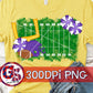 Football Field Pom Poms Purple PNG for Sublimation