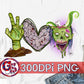 Peace Love Zombies PNG Sublimation