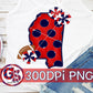 Mississippi Football Pom Poms Navy and Red PNG for Sublimation