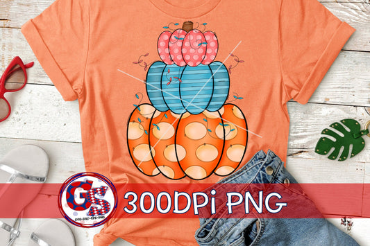 Stacked Pumpkins PNG For Sublimation