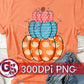 Stacked Pumpkins PNG For Sublimation