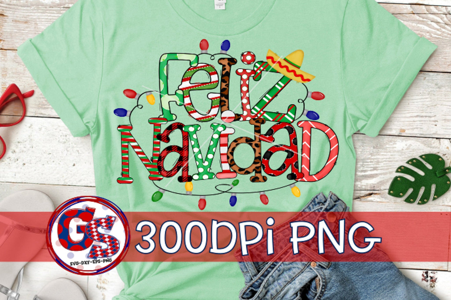 Feliz Navidad PNG for Sublimation