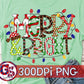 Merry and Bright PNG for Sublimation