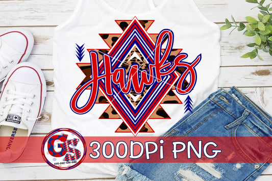 Hawks Aztec PNG for Sublimation