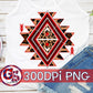 Aztec Red and Black PNG for Sublimation