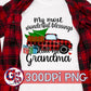 My Most Wonderful Blessings Call Me Grandma PNG for Sublimation