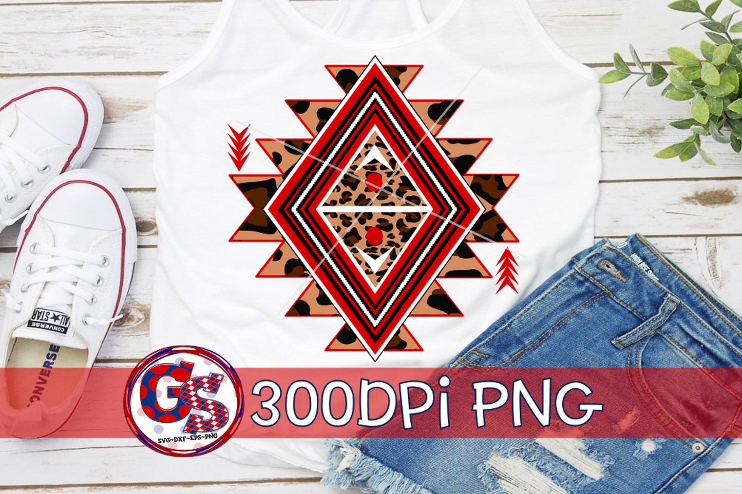 Aztec Red and Black PNG for Sublimation