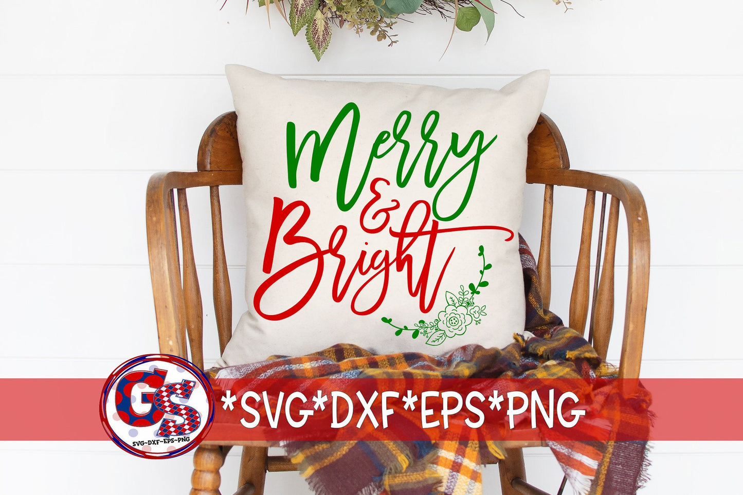 Merry & Bright svg dxf eps png Christmas SvG | Merry SvG | Merry Christmas DxF | Merry and Bright SvG | Merry SvGInstant Download Cut Files