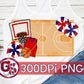 Basketball Court Pom Poms Red and Navy PNG for Sublimation