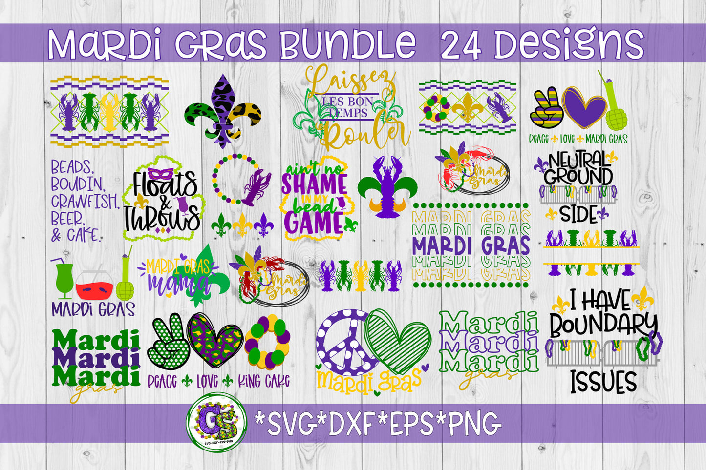 Mardi Gras Bundle svg, dxf, eps, png.  Mardi Gras SvG | Beads SVG | Mardi Gras SvG | King Cake SvG |Laissez Svg | Instant Download Cut Files