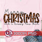 Merry Christmas and a Happy New Year PNG for Sublimation