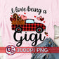 I Love Being A Gigi PNG Sublimation Antique Truck Valentine's Day PNG for Sublimation