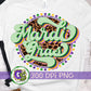 Mardi Gras Retro Leopard Print PNG Sublimation