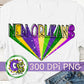 New Orleans Mardi Gras PNG for Sublimation