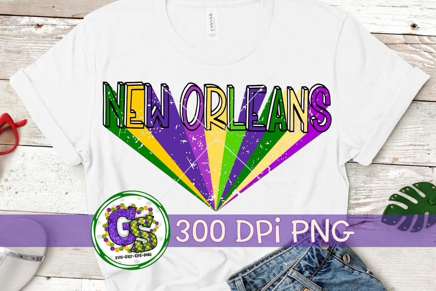 New Orleans Mardi Gras PNG for Sublimation