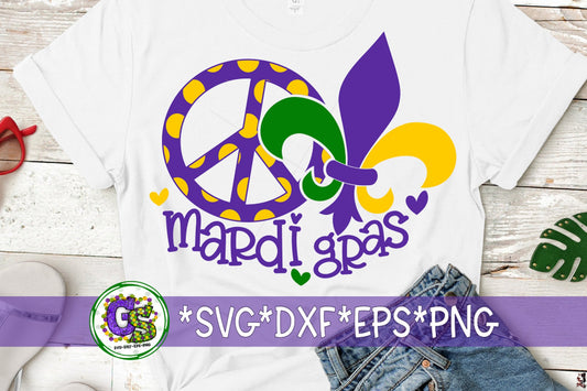 Peace Love Mardi Gras  svg, dxf, eps, and png.  Mardi Gras SvG | Beads SVG | Mardi Gras SvG | Hand Grenade SvG | Instant Download Cut Files.