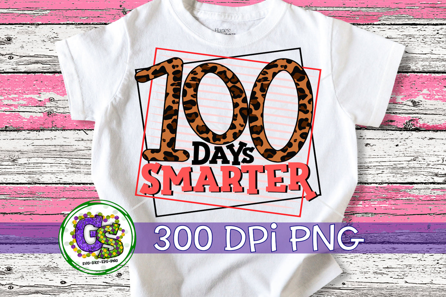 100 Days Smarter PNG for Sublimation